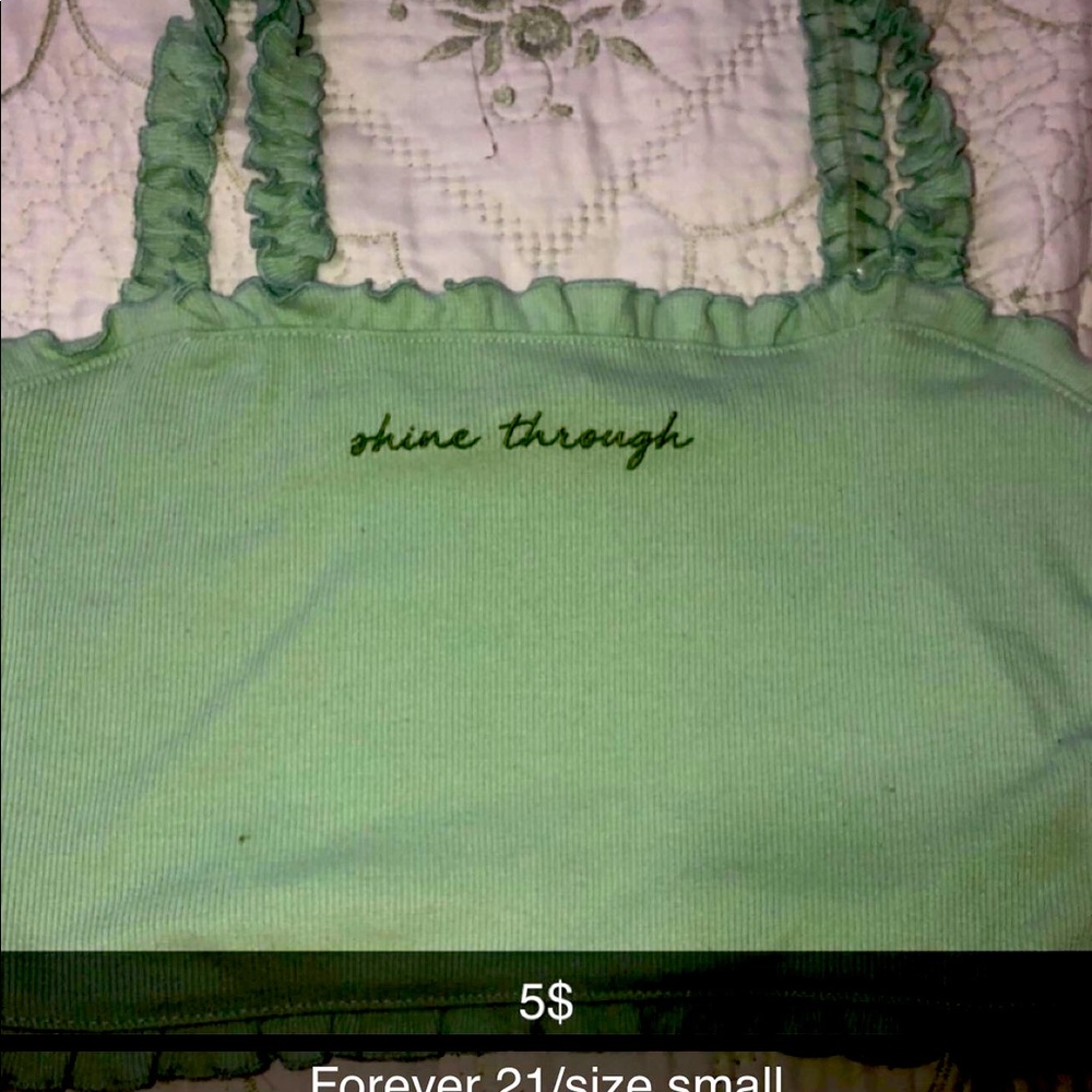 Forever 21 mint crop top